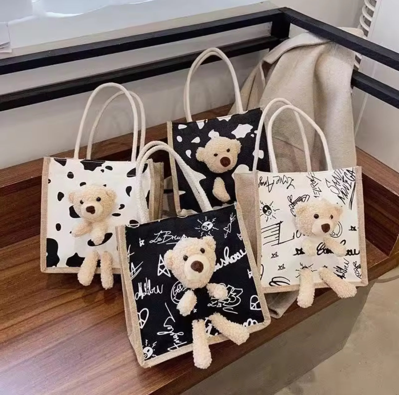 Canvas Teddy Bag