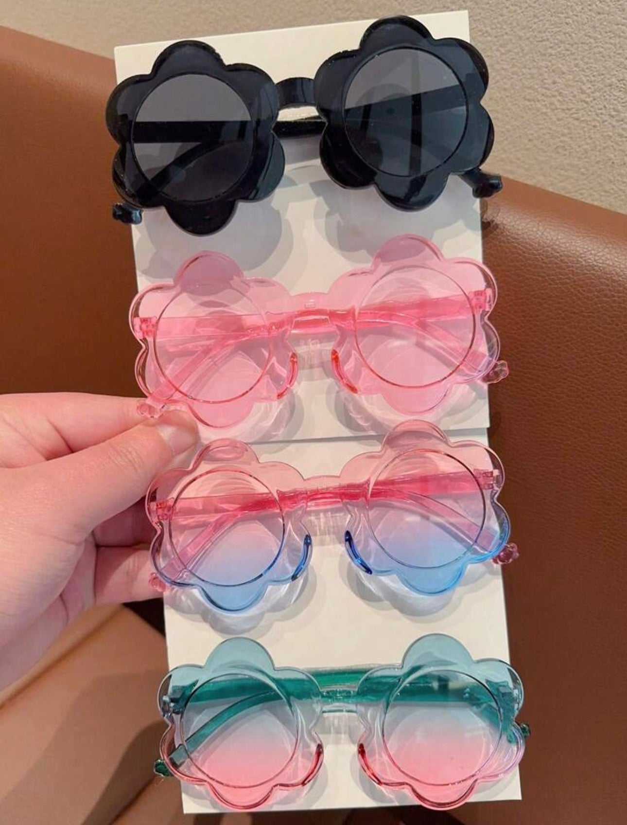4Pcs Newest Girls Cute Fashion Gradient Sunflower Kids Children Fashion Glasses Eyewear