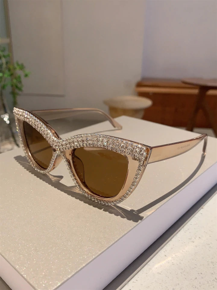 Rhinestone Cat Eye Sunglases