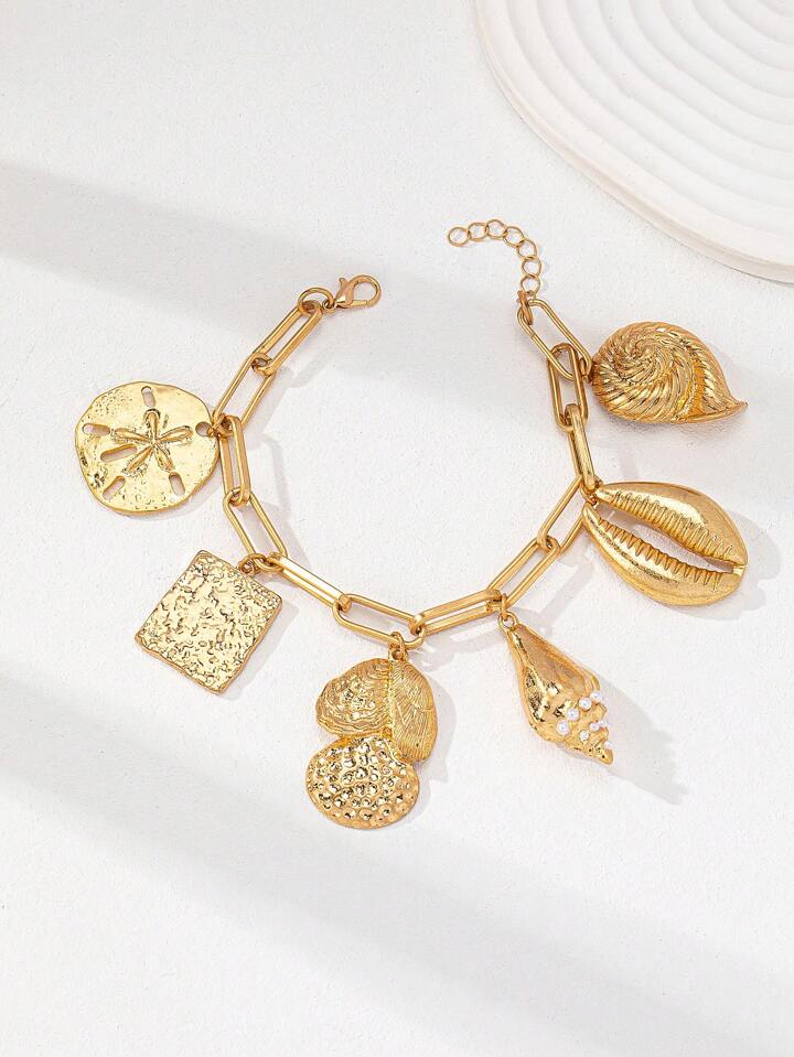 Golden charm bracelet