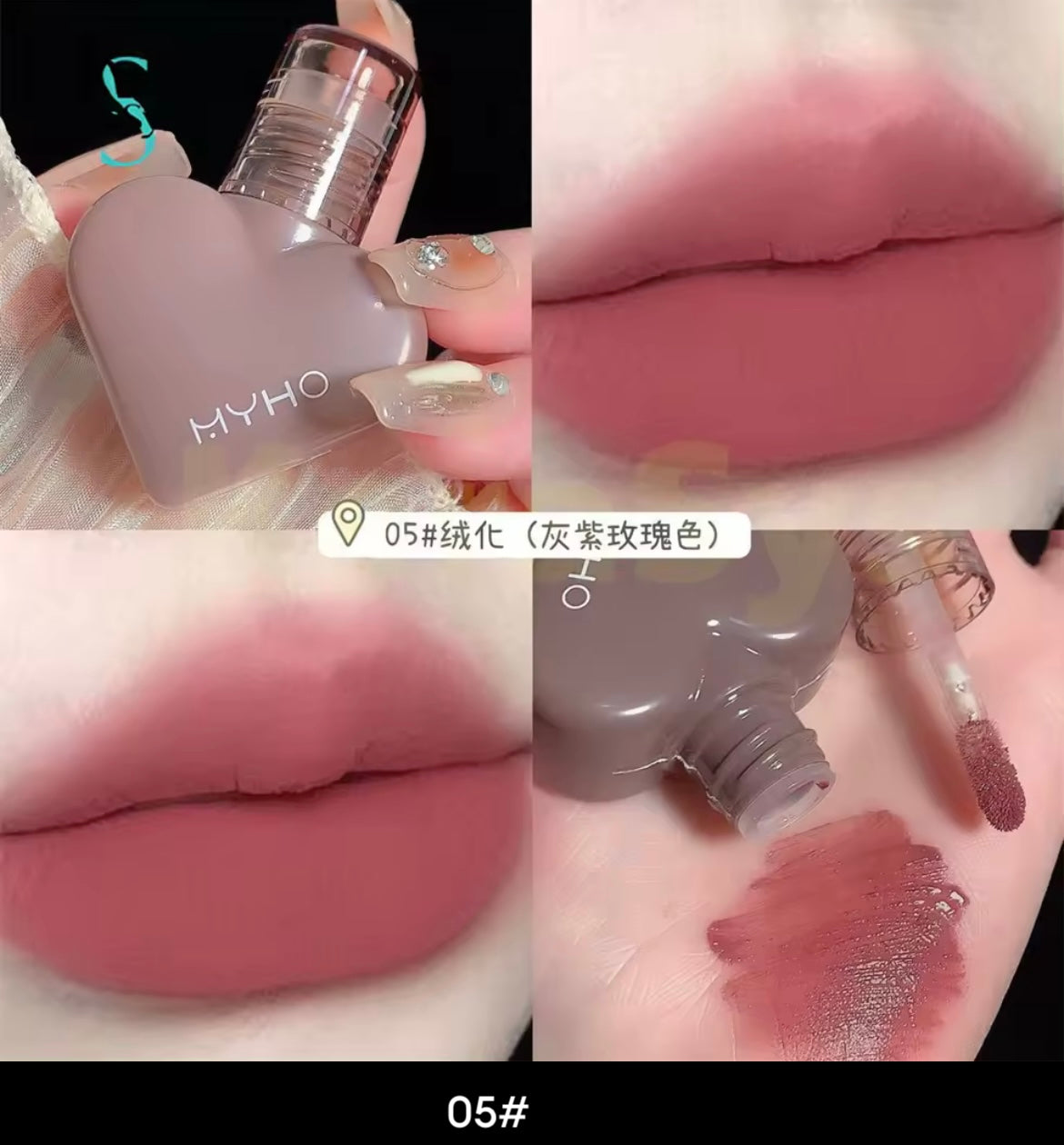 Heart drop lip color