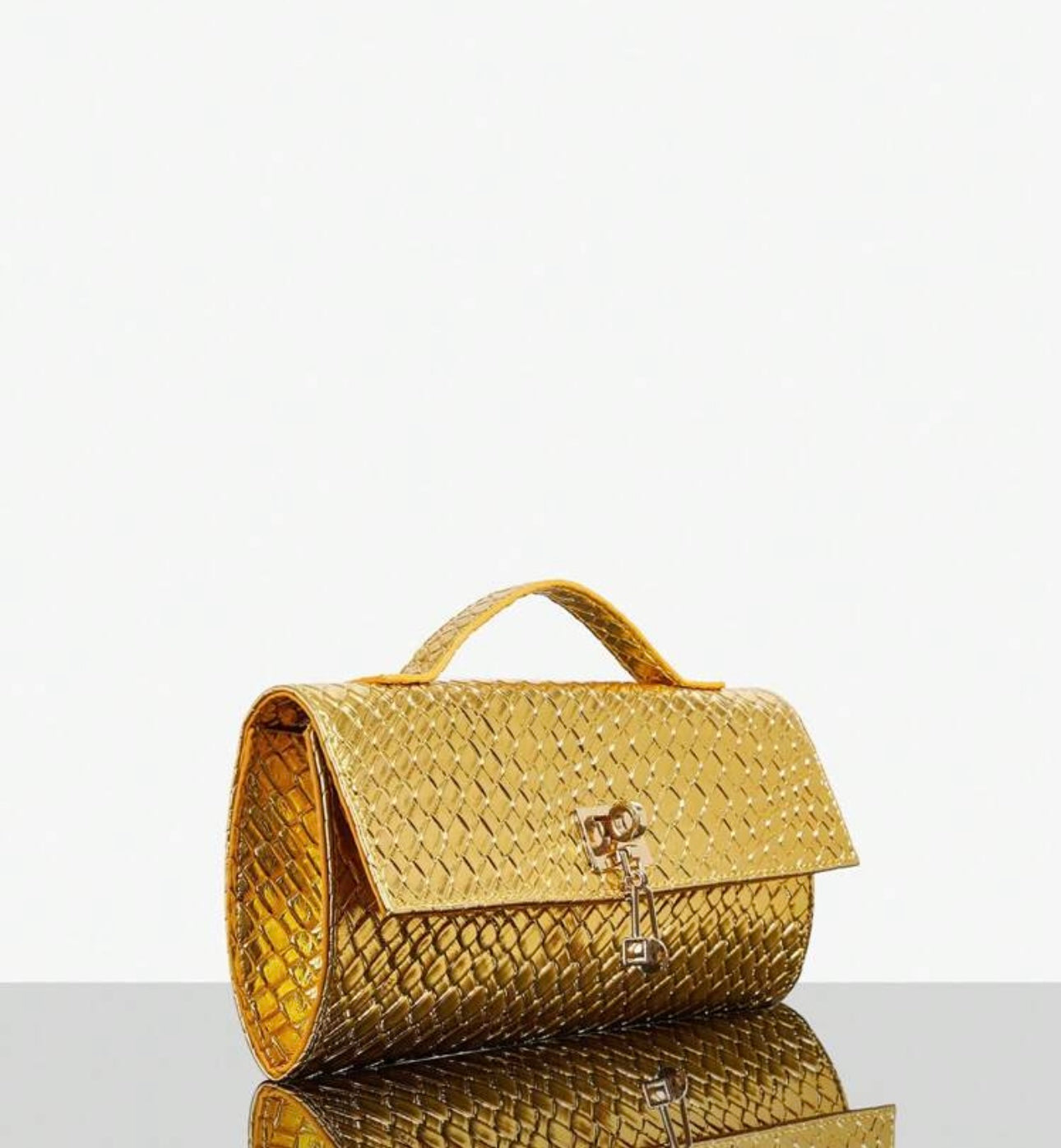 Ladies, Women Top Handle Bags , Woven Bag,Fashionable, Simple, Elegant, Versatile, Classic, Gold,For Classic