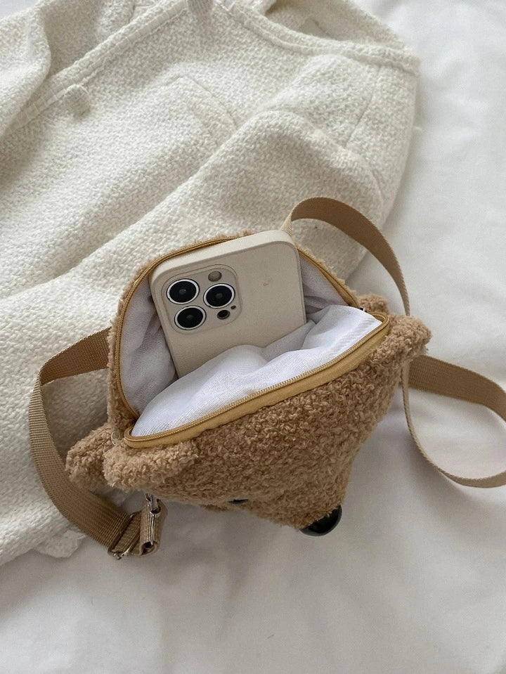 Plush Mini Teddy cross body Bag