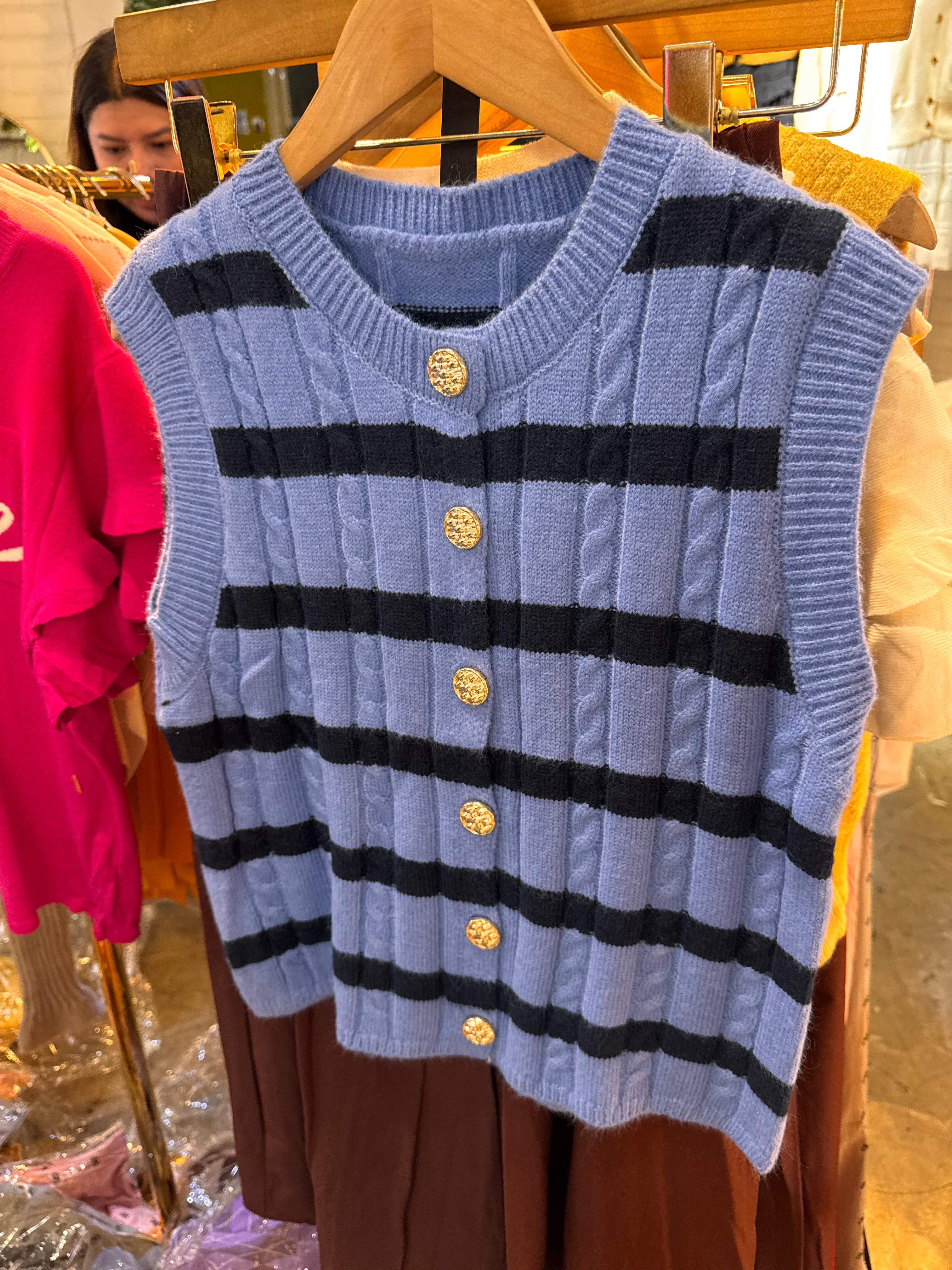 Blue Knitted sweater