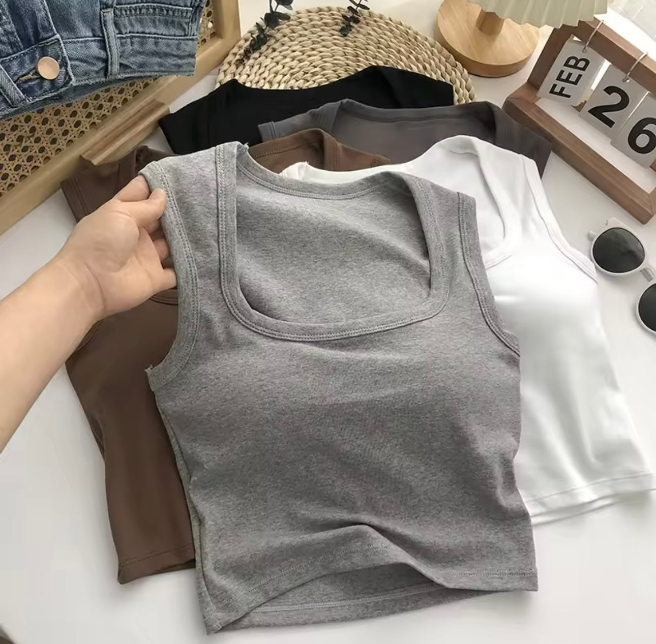 Studio Paded Crop Top