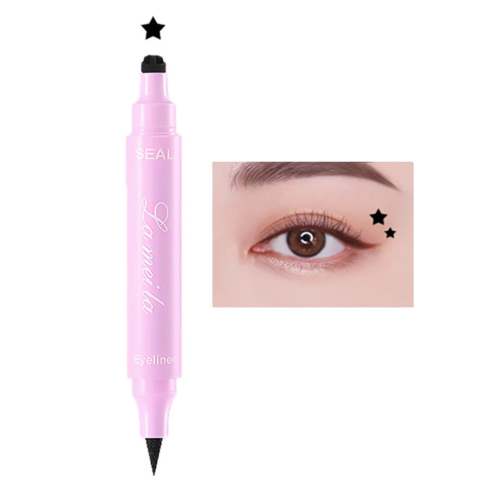 Eye liner with stamp