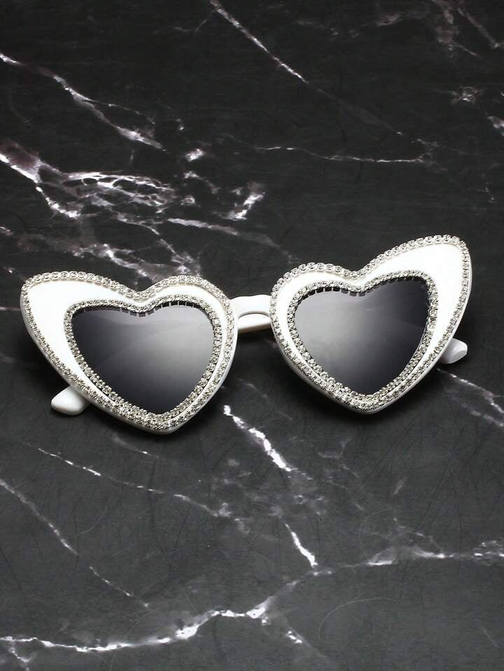 Heart Rhinestone Sunglases