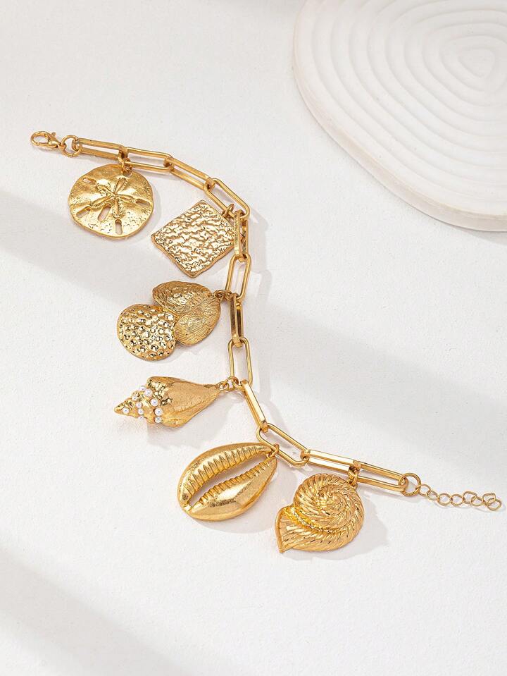 Golden charm bracelet