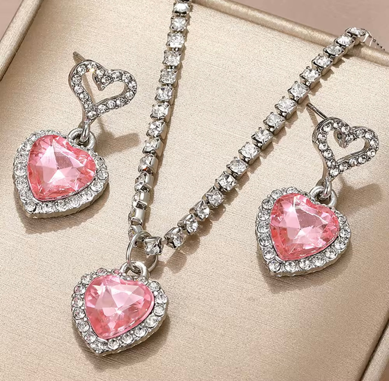 Pink heart set