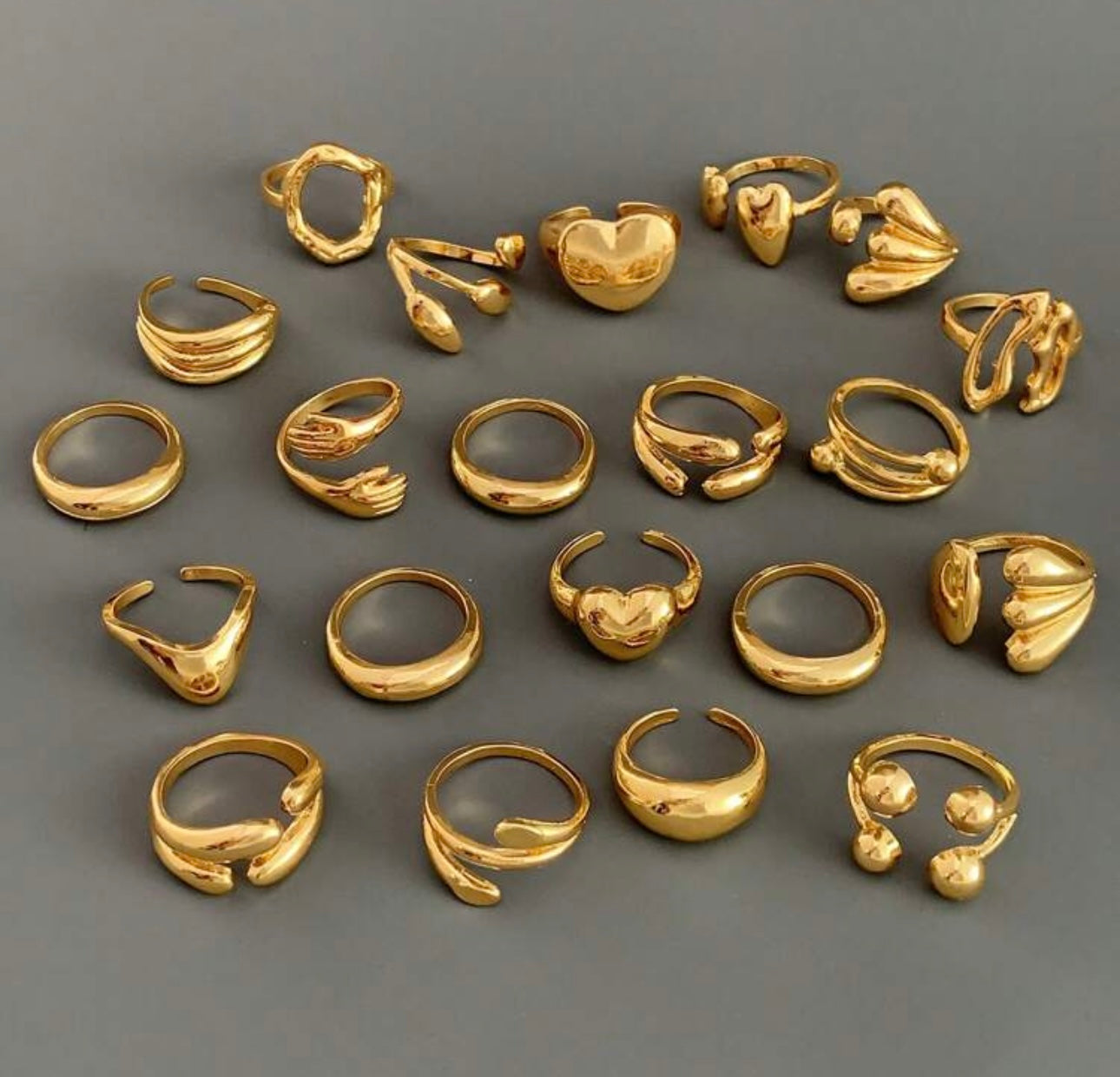 10 pc adjustable metal rings