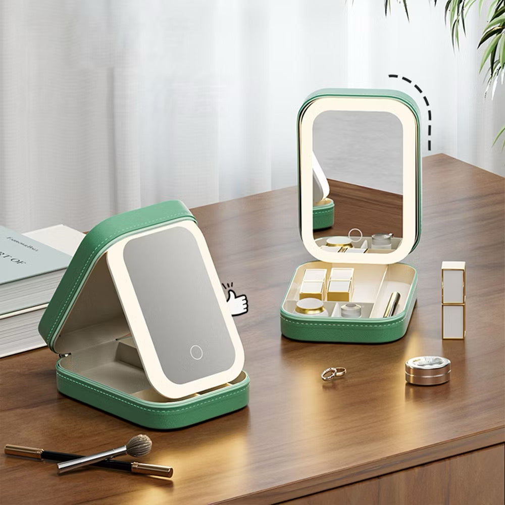 Led mirror vanity box