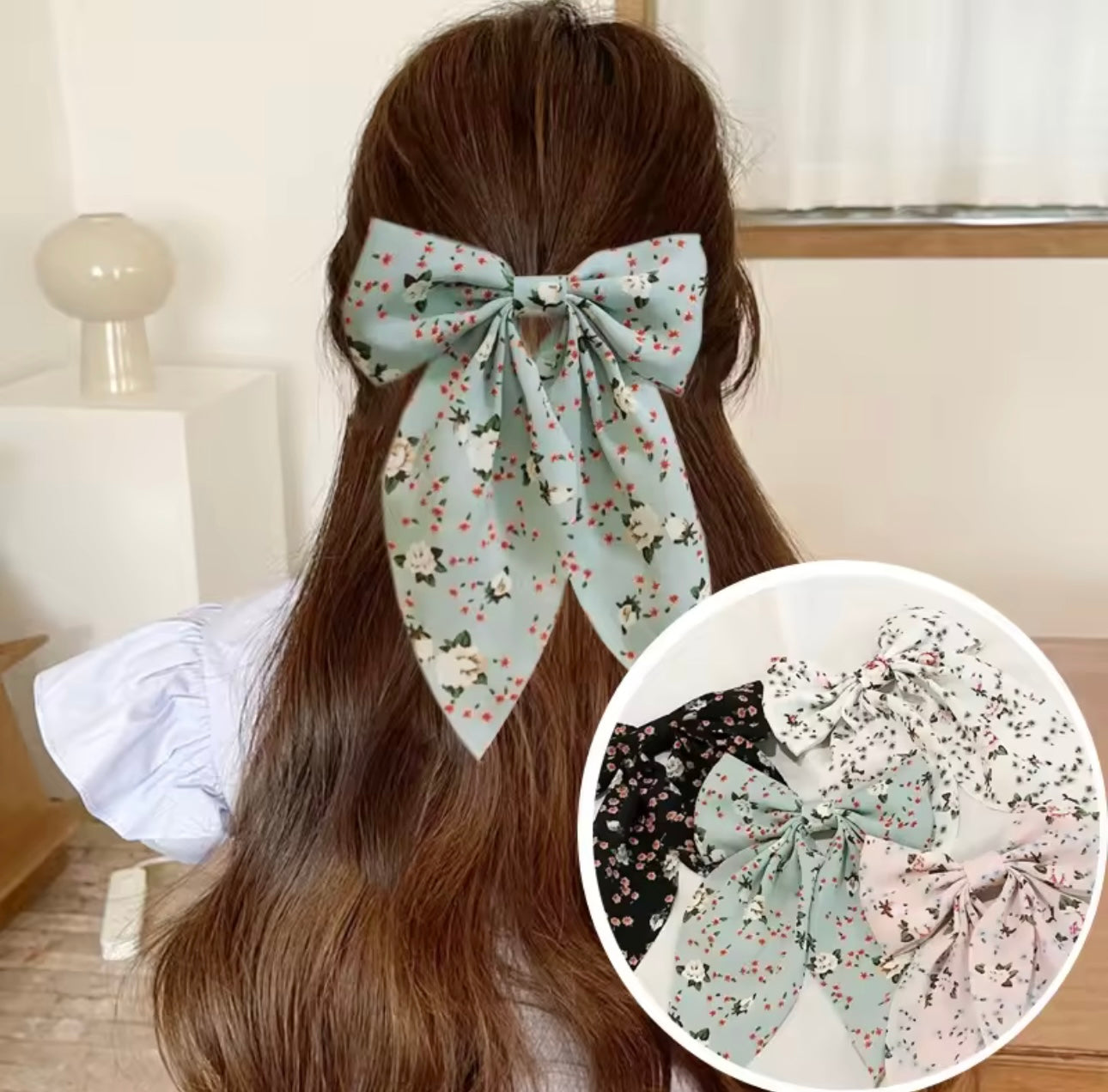 Floral Bow Clip FB1