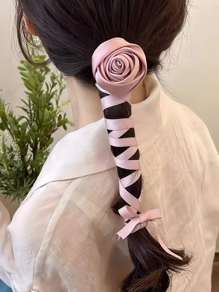 Ribbon floral hair & neck accessory