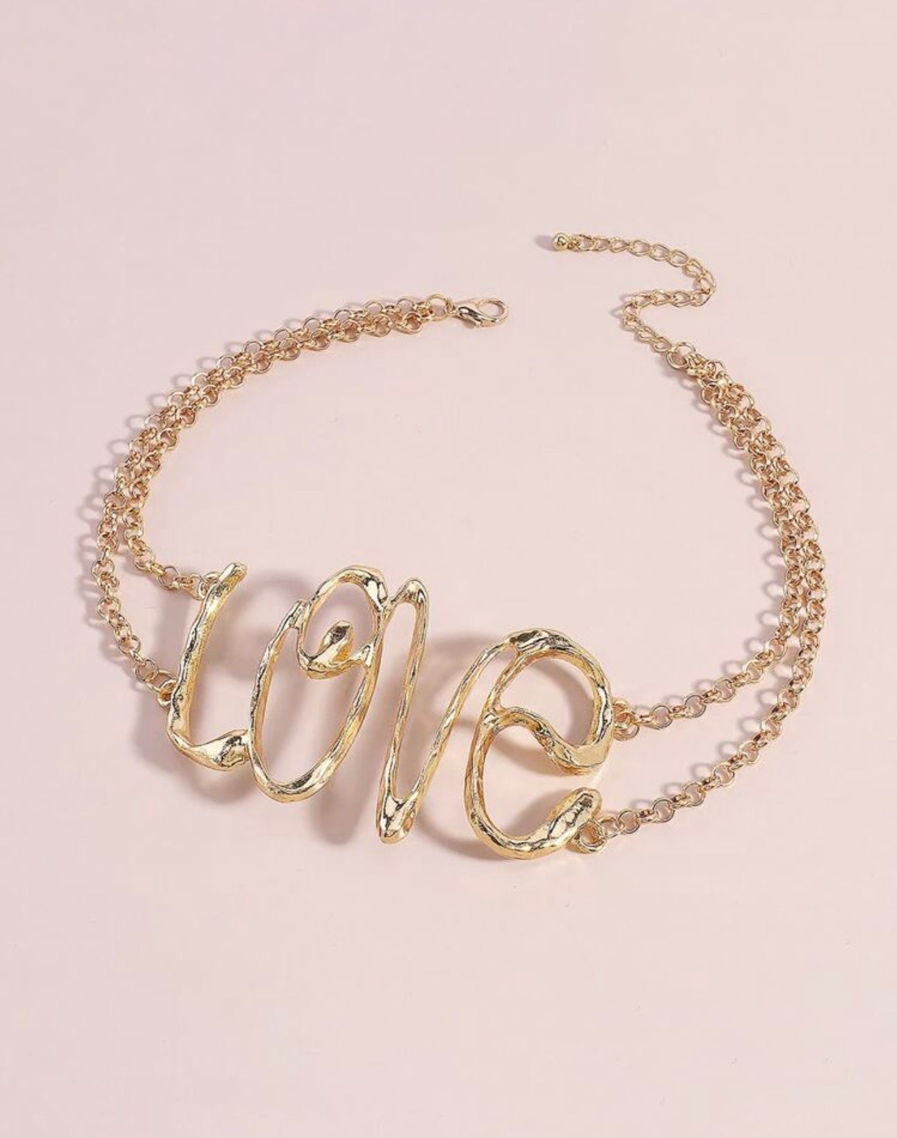 1pc European And American Style Exaggerated 'love' Alphabet Short Necklace For Women, Vintage Hiphop Choker