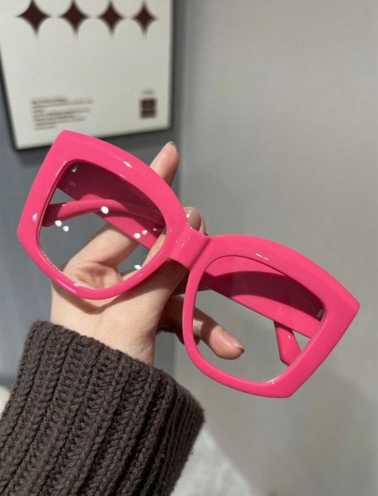 One Pair Of Cat Eye Women High-End Outdoor Street Fashion EyeGlasses Accessories For Women