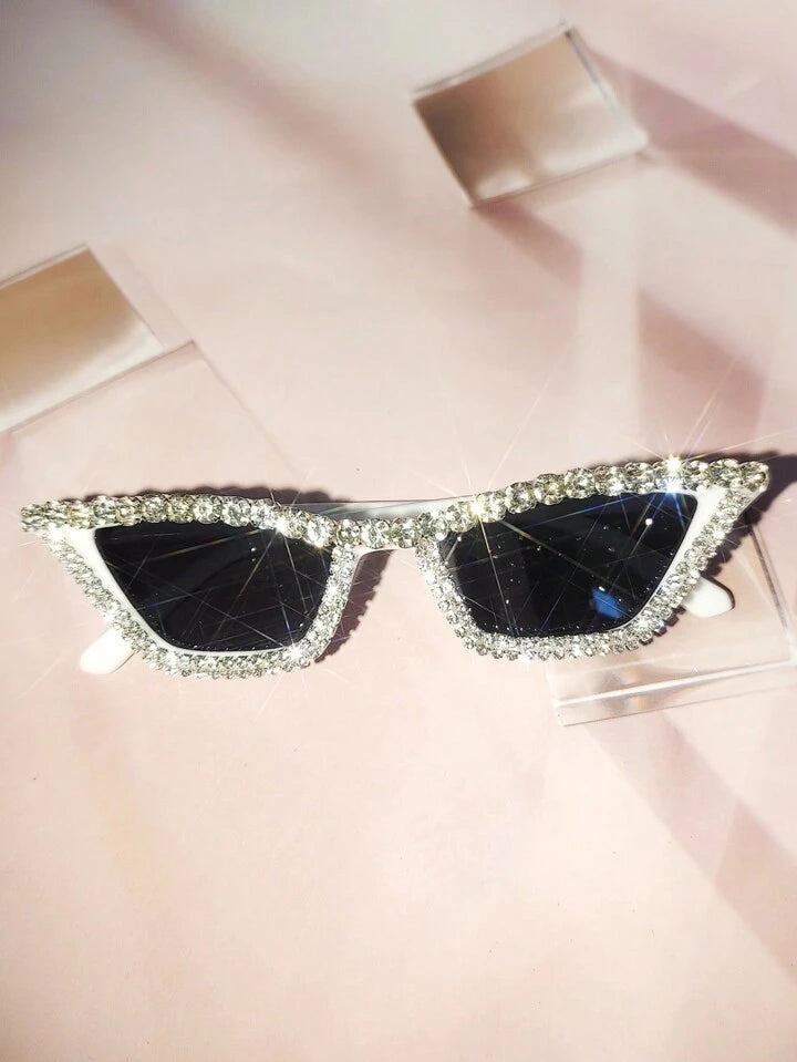 Cat Eye rhinestone glasses