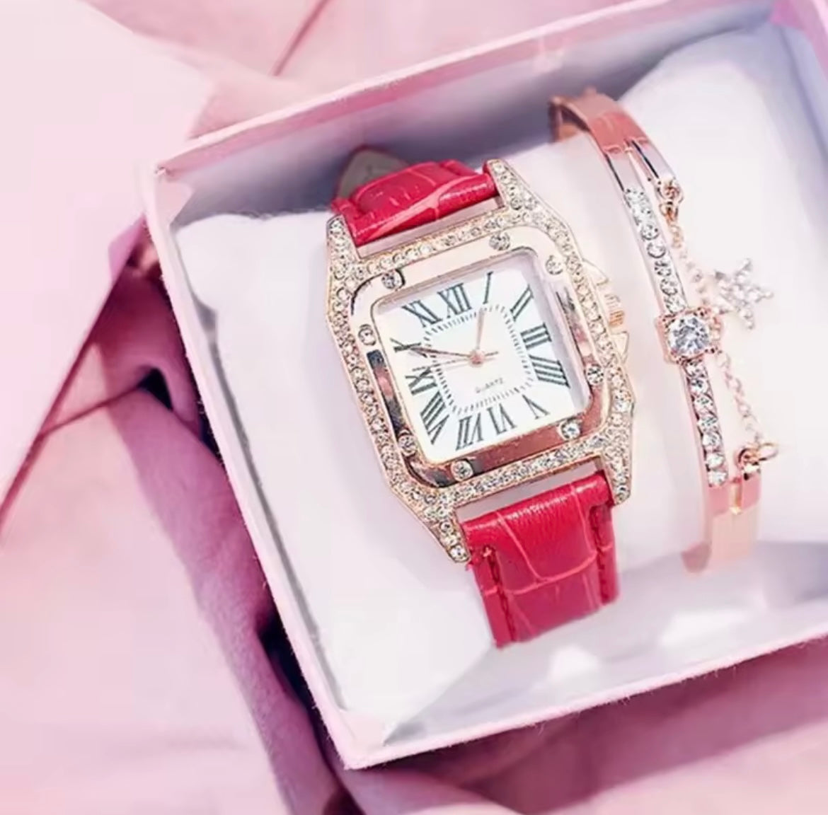 Rhinestone Watch with bracelet