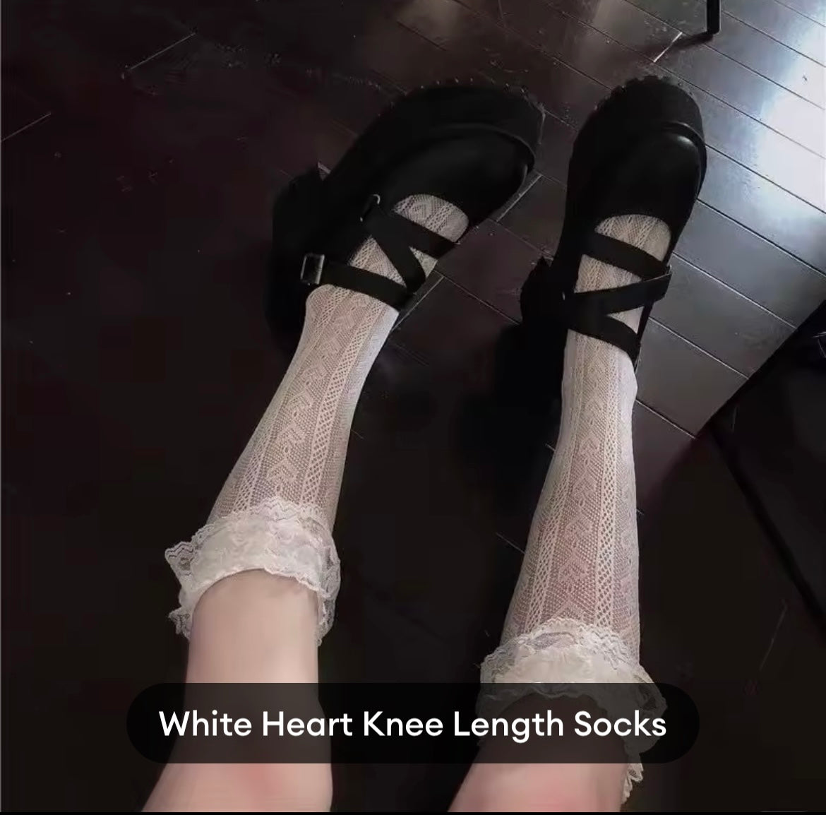 Heart Net Frill Socks