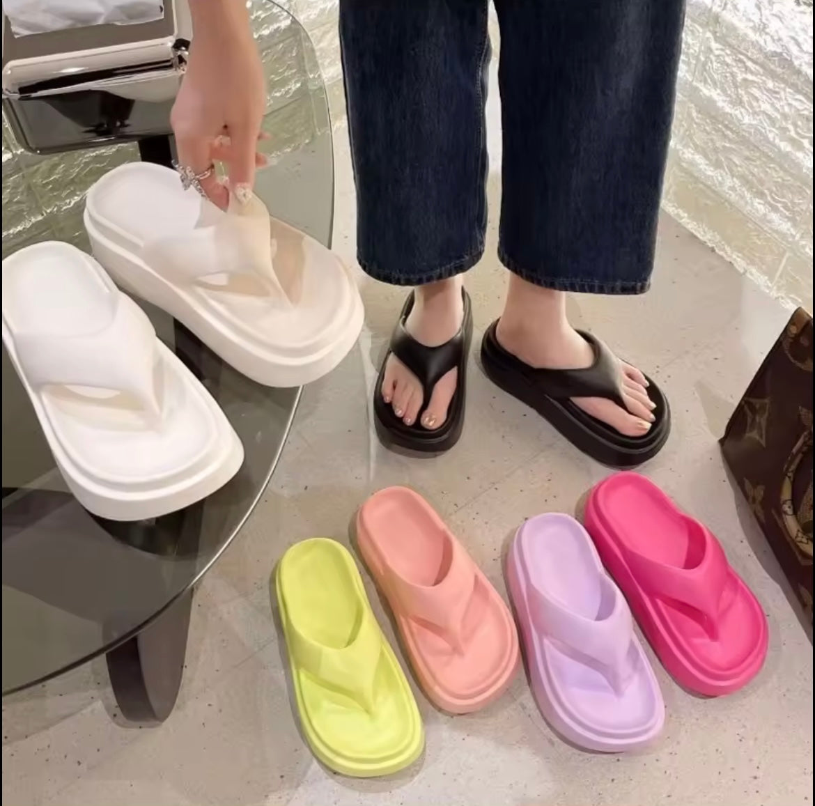 Platform boat slippers FF205