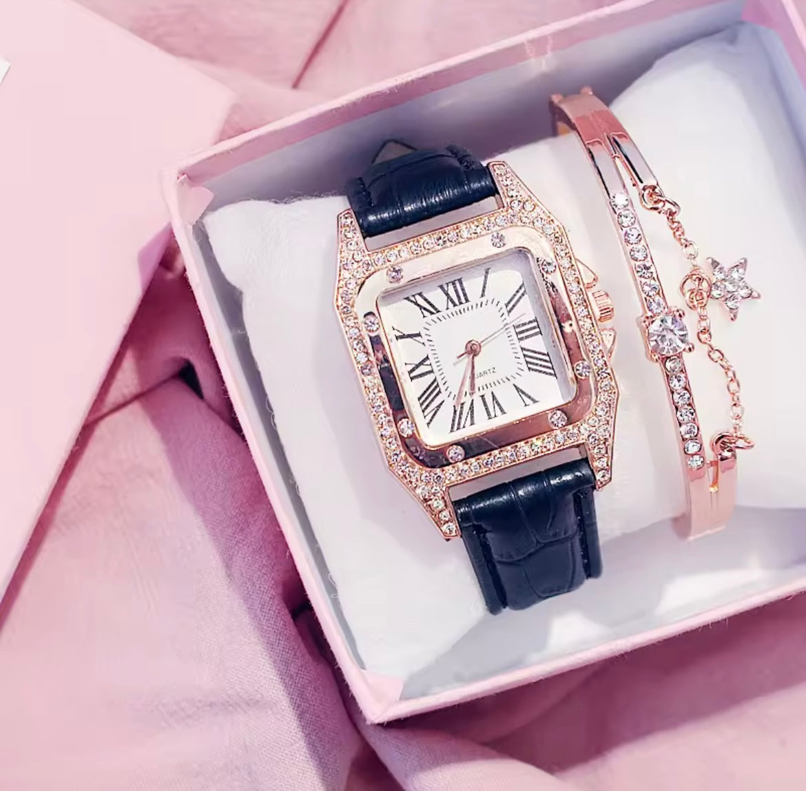 Rhinestone Watch with bracelet