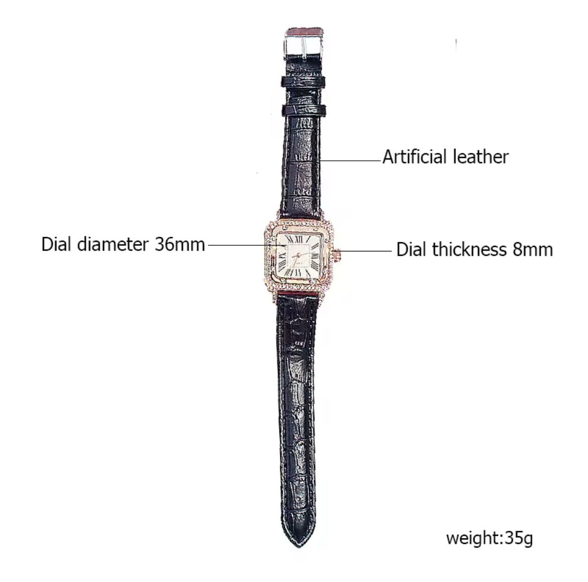 Rhinestone Watch with bracelet